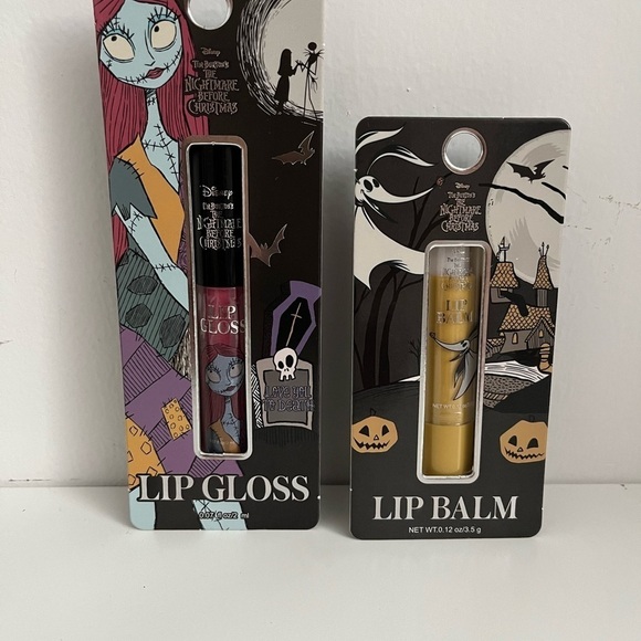 Disney Other - Disney Nightmare Before Christmas Lip Gloss and Balm Duo - Purple and Gold